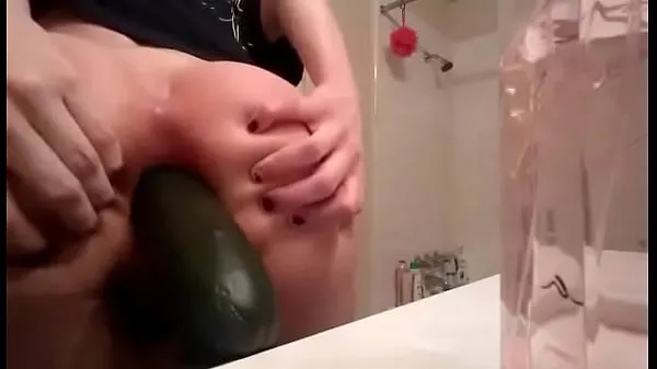 Show Young blonde gf fists herself and puts a cucumber in ass my Clips