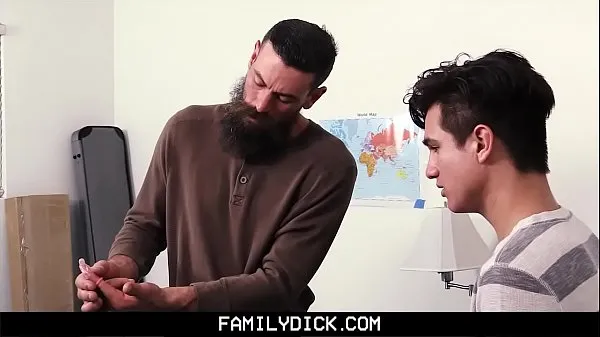 Show FamilyDick - StepDaddy teaches virgin stepson to suck and fuck my Clips