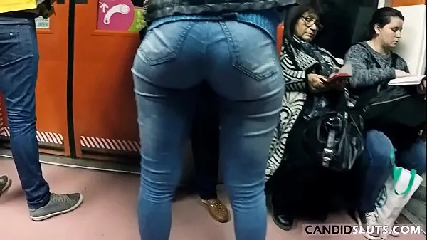 Show Perfect Big Ass In Super Tight Jeans in Public - Video CS-081 my Clips