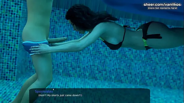 Show Hot underwater blowjob deepthroat from a gorgeous black-haired milf with a big ass and nice tits l My sexiest gameplay moments l Milfy City l Part my Clips